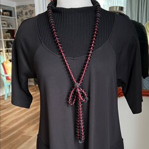 Sylker Long Wood architectural necklace